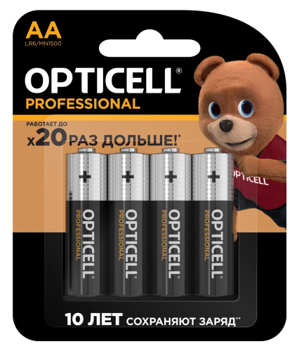 OPTICELL PROFESSIONAL батарейки AA 4шт