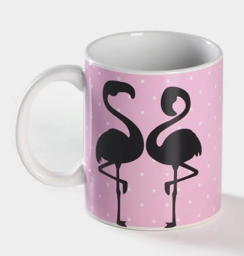 Кружка-хамелеон дизайн фламингоцв.белый 350мл 5752434