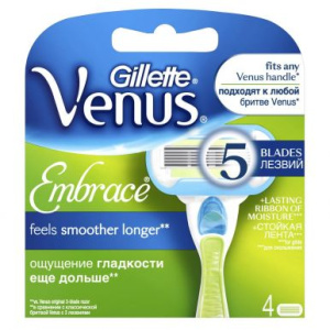 GILLETTE кассеты сменные д/бритья venus embrace жен. 4шт