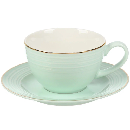 FIORETTA Fiesta цв.мятный чайная пара 220мл TDS705