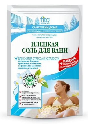 ФИТОКОСМЕТИК соль д/ванн илецкая д/снятия стресса и усталости 500г