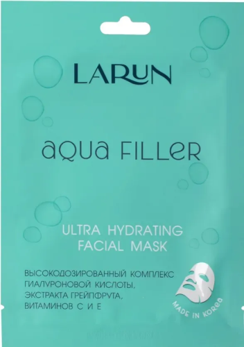 LARUN маска д/лица тканевая aqua filler 25мл