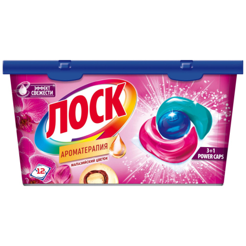 ЛОСК капсулы д/стирки малазийский цветок 12 шт