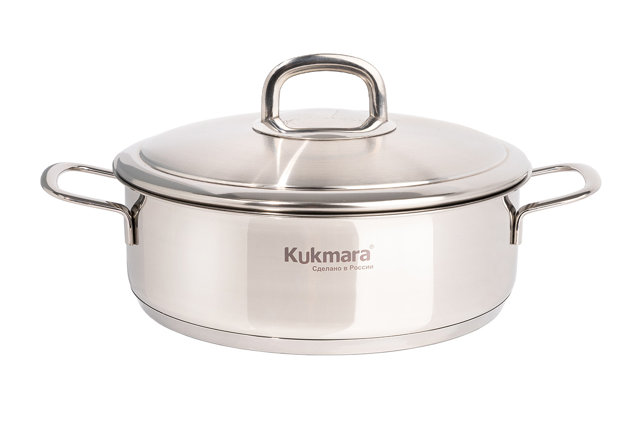 KUKMARA Safia сотейник со стек. крышкой 3,9л 26см индукция sf-stp3926g