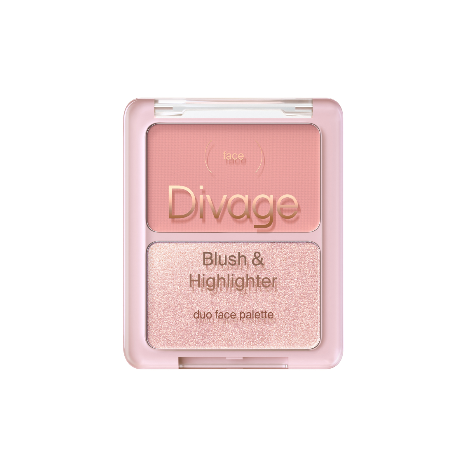 DIVAGE палетка д/лица blush&highlighter duo face palette т.02