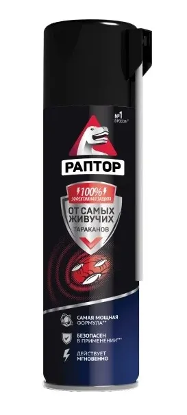 РАПТОР аэрозоль от резистентных тараканов 430мл 1/12