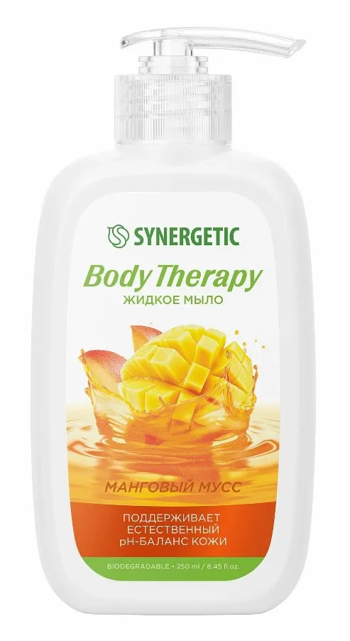 SYNERGETIC мыло жидкое манговый мусс 250мл