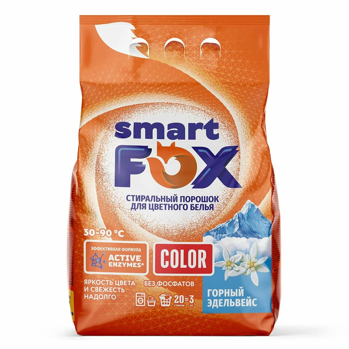 SMART FOX ALL IN ONE порошок стир горный эдельвейс 3кг