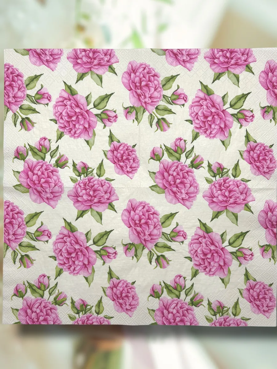 BOUQUET Home сollection салфетки столовые цветочное воображение 3сл. 33*33см 20шт