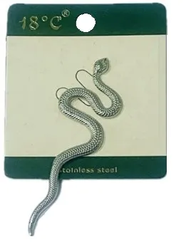 Брошь Змея цв.серебро нерж.сталь L 230689