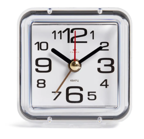21 ВЕК будильник кварц прозрачный классика В1-001/50