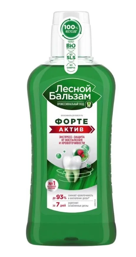 ЛЕСНОЙ БАЛЬЗАМ ополаскиватель д/полости рта форте актив 400мл