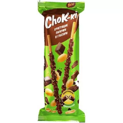 CHOK-KI соломка в глазури с арахисом 40г/5