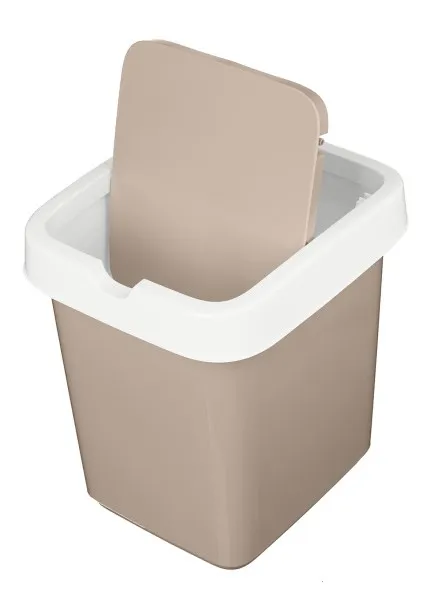 IDILAND контейнер д/мусора tule цв.бежевый 9л