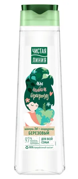 ЧИСТАЯ ЛИНИЯ шампунь д/всей семьи березовый 400мл