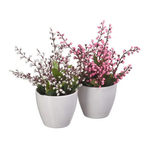 Цветок декор. ландыш в кашпо 8*17см B39