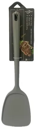 KITCHEN Лопатка широкая силикон цв.серый/мята ED25203