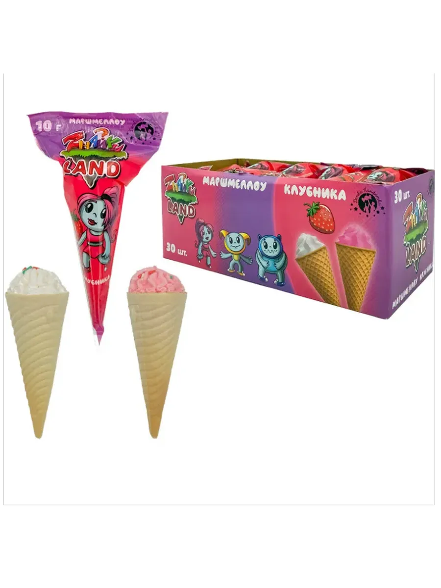 ZНАЙКИ LAND маршмеллоу мороженое рожок 10г/30