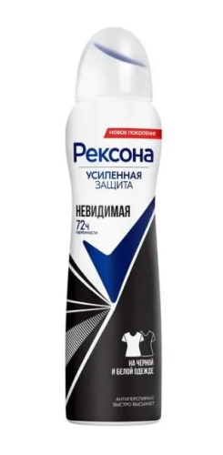 REXONA антиперспирант жен. невидимый на черном и белом 150мл спрей