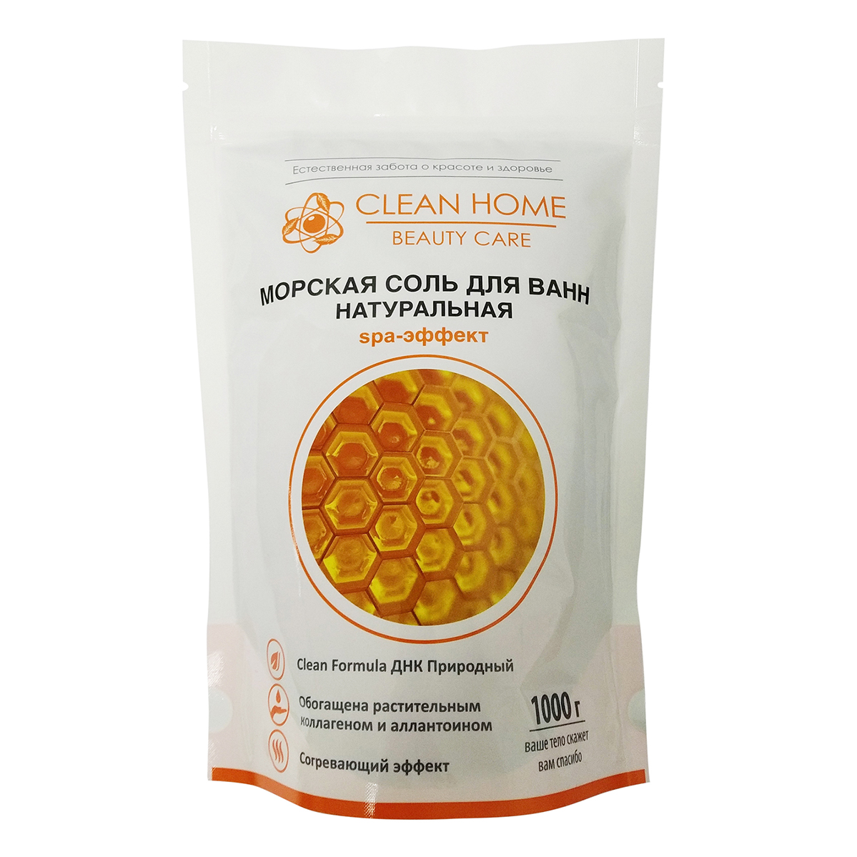 CLEAN HOME BEAUTY соль д/ванн морская согревающая 1000г