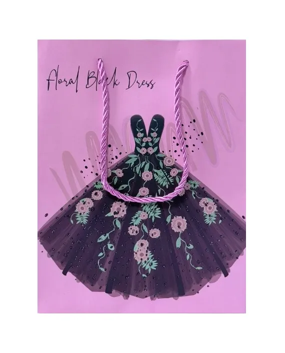 Пакет подарочный 23*18*10см Вечернее платье 2024-4701