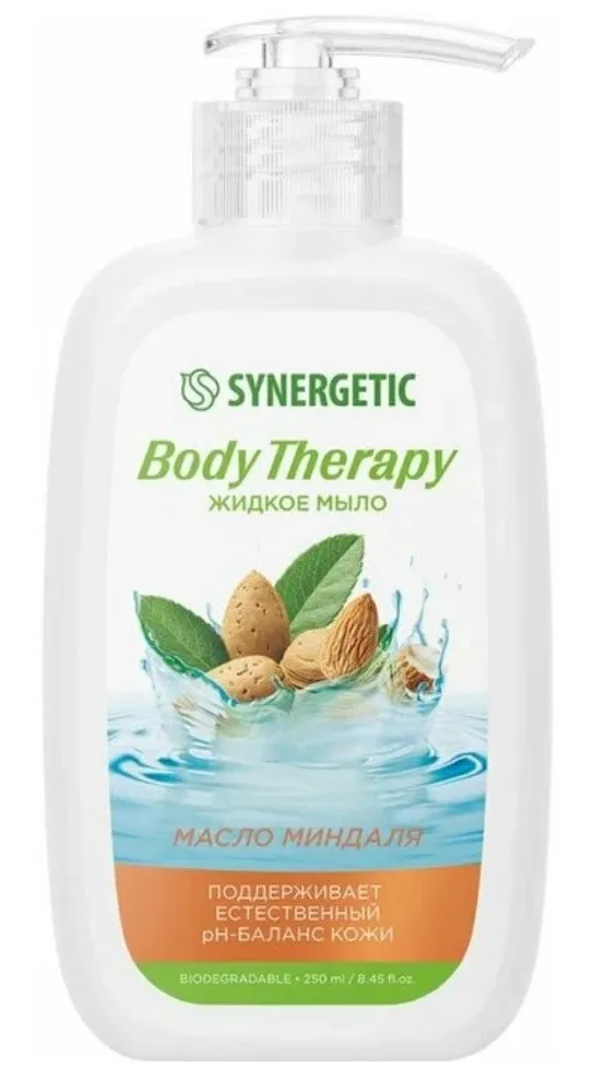 SYNERGETIC мыло жидкое масло миндаля 250мл