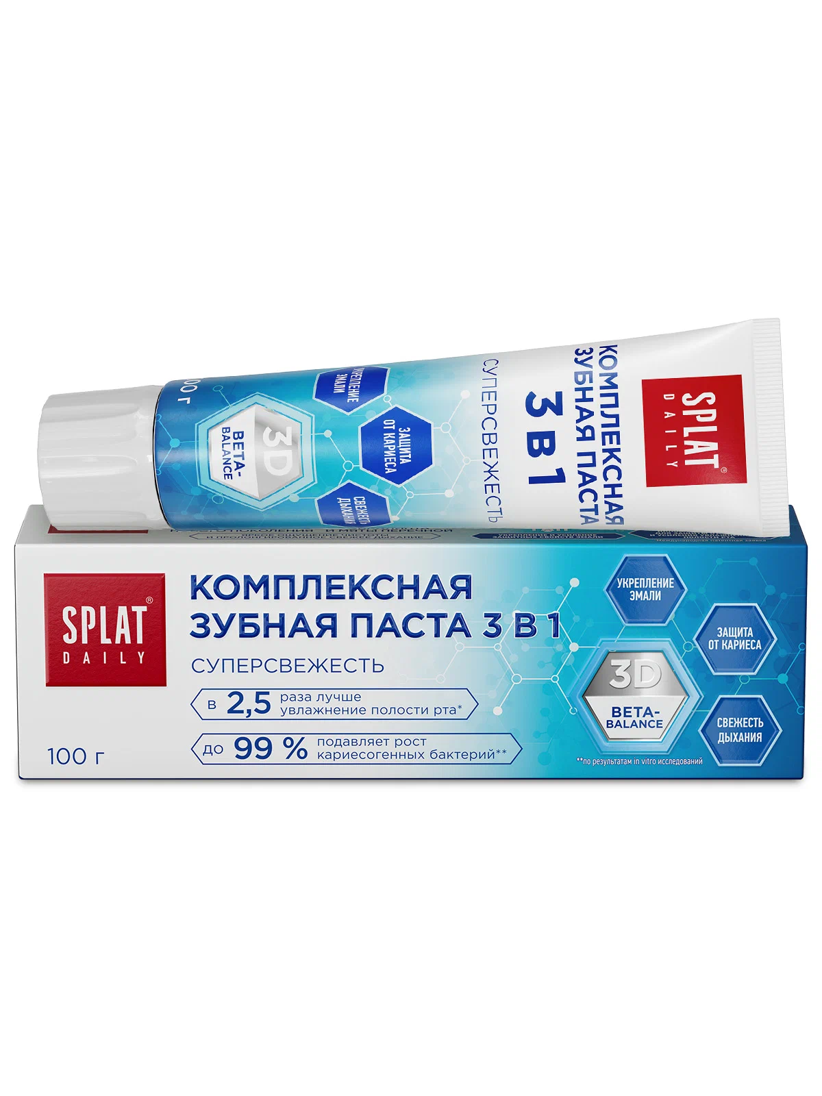 SPLAT Daily паста зубная 3в1 суперсвежесть 100г