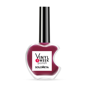 SOLOMEYA лак д/ногтей one week vinyl polish cherry т.12 13мл