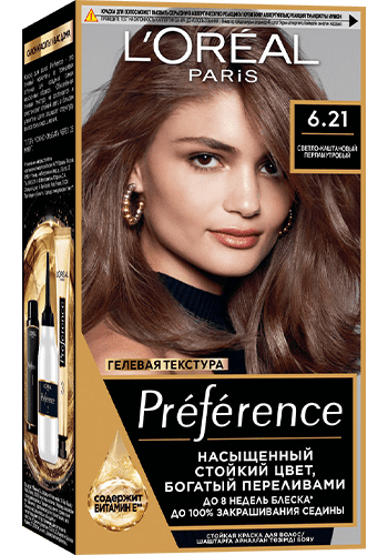 LOREAL PREFERENCE RECITAL краска д/волос т.6.21 риволи перламутровый св.каштан