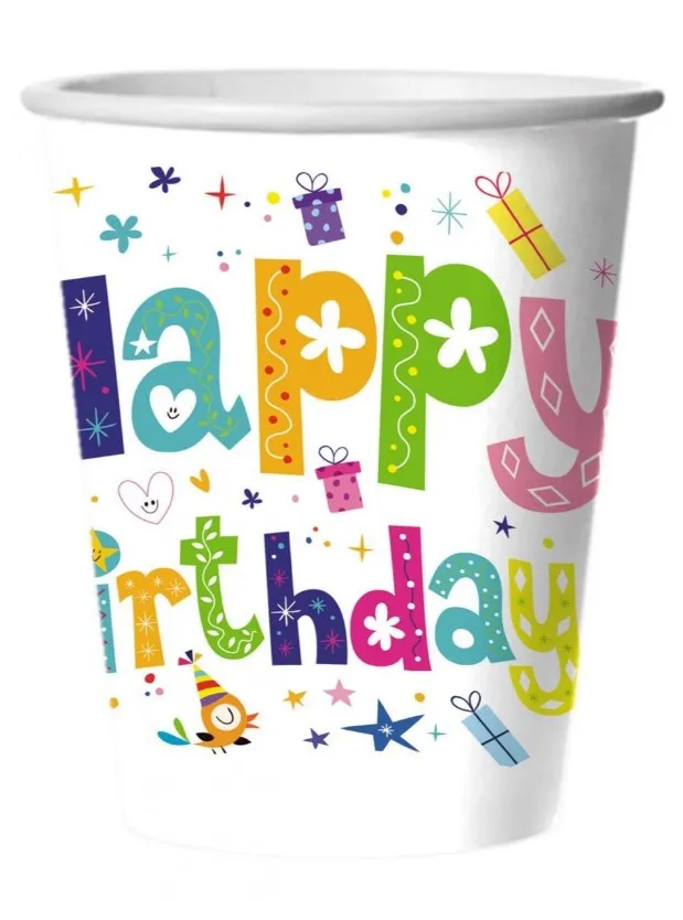 BGREEN стакан картонный happy birthday 250мл 10шт