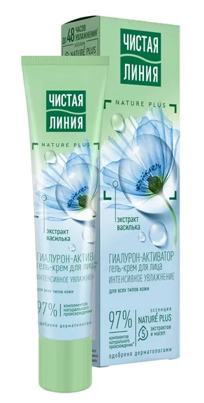 ЧИСТАЯ ЛИНИЯ гель-крем д/лица д/всех типов кожи 40мл