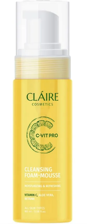 CLAIRE пенка-мусс д/умывания очищающая c-vit pro 165мл