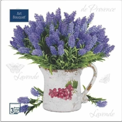 BOUQUET Art салфетки столовые лаванда 3сл. 33*33см 20шт