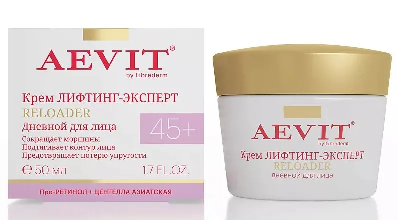 AEVIT BY LIBREDERM крем лифтинг-эксперт reloarder регенерирующий против морщин дневной 45+ 50мл