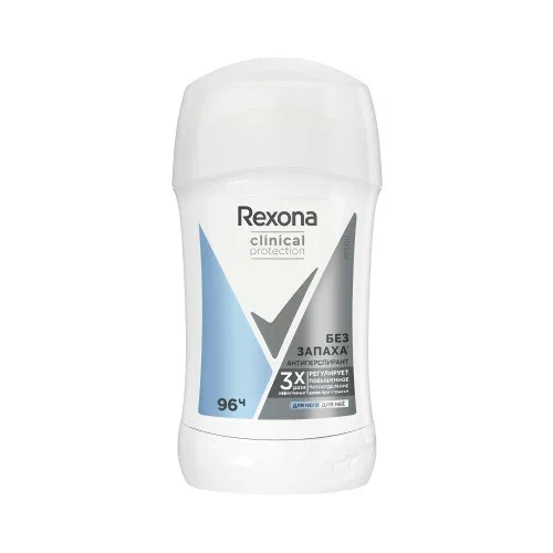 REXONA антиперспирант жен. сlinical protection без запаха 40мл стик