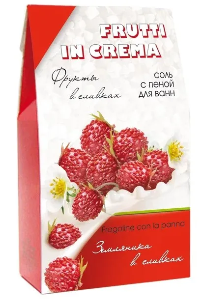 СЕВЕРНАЯ ЖЕМЧУЖИНА соль с пеной д/ванн frutti in crema земляника в сливках 500г ЭЛ-1192