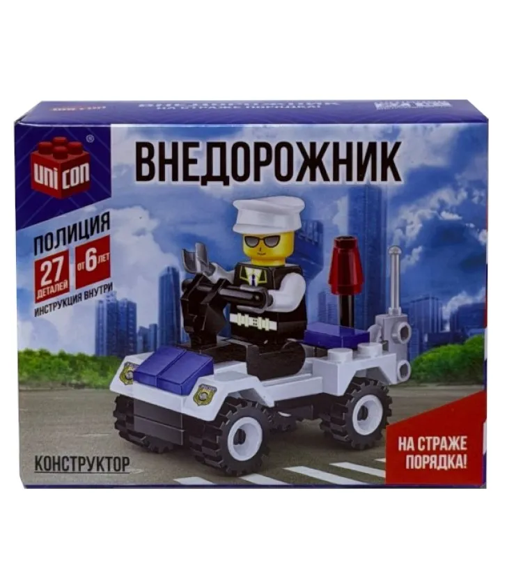 Конструктор полиция внедорожник 27 деталей № SL-7564 1426834