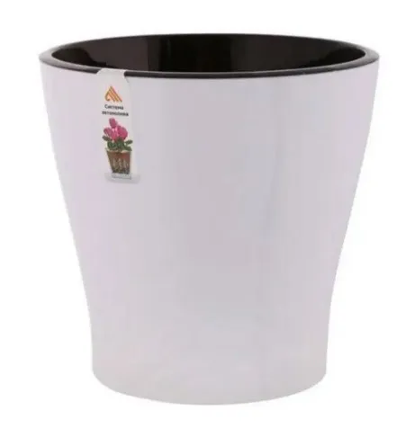 Кашпо лея цв.белый 2,2л М7928