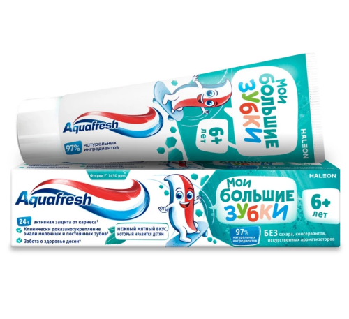 AQUAFRESH паста зубная детская мои большие зубки 50мл
