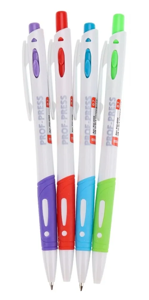 Ручка шариковая автомат bright lin синяя 0,7мм РШ-4098