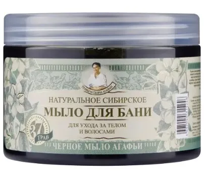 ТРАВЫ И СБОРЫ АГАФЬИ мыло густое д/бани чёрное 500мл 5246