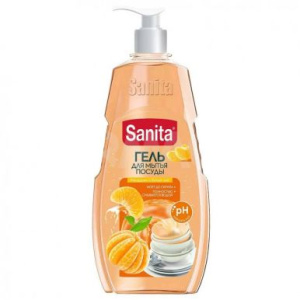 SANITA гель д/мытья посуды мандарин и белый чай 900мл (8)