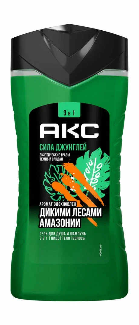 АКС гель д/душа муж. 2в1 сила джунглей 250мл