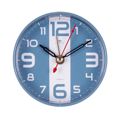 РУБИН будильник кварц корпус синий классика В7-021