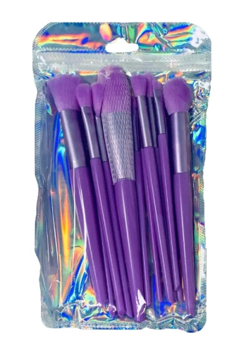 Набор кистей для макияжа 12шт цв.сиреневый EL230088