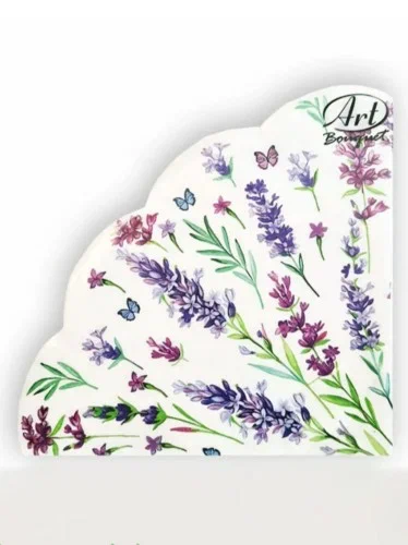 BOUQUET Art rondo салфетки столовые лаванда 3сл. 32см 12шт