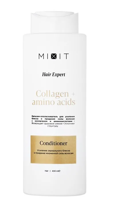 MIXIT Hair Expert бальзам-ополаскиватель д/волос collagen&amino acids 400мл