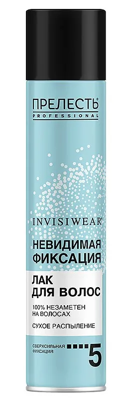 ПРЕЛЕСТЬ лак д/волос невесомый рrofessional invisiwear dry finish 300мл
