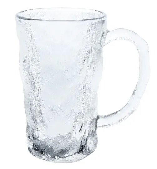 Кружка стекло мятый эффект 300мл L 230124