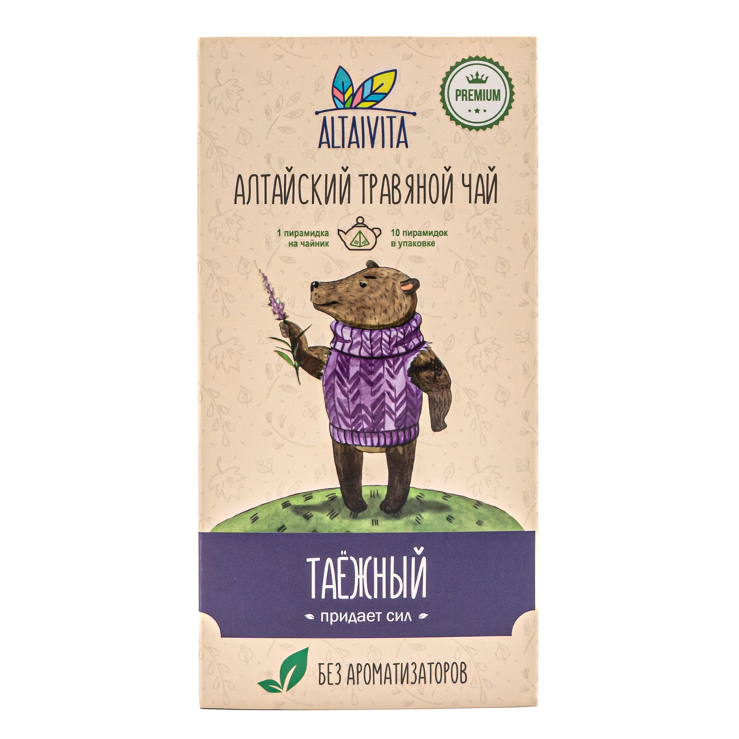 ALTAIVITA чай травяной таежный в пирамидках 40г